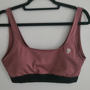 Pink Victoria's Secret Ultimate‎ Mauve And Black Sports Bra